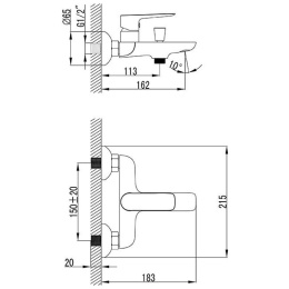 Фото Смеситель для ванны  Ravak Classic (X070083), хром