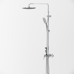 Damixa DX220920000 Apollo, душевая система со смесителем-полкой: верхний душ 230*230мм, ручной душ 1