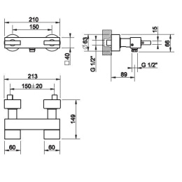 Фото Смеситель для душа Gessi Rettangolo (20331#031) хром