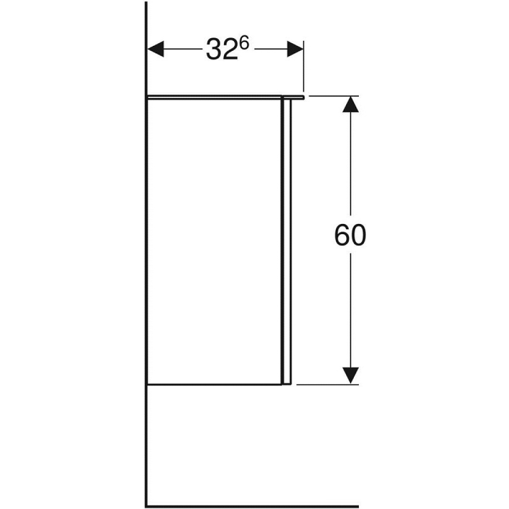 Geberit Smyle Square 500.359.JK.1 Шкаф, средний