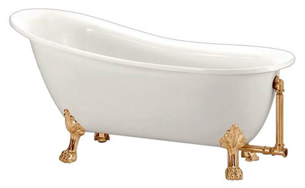 Фото Акриловая ванна 170x76 BelBagno (BB06-1700-ORO), овальная