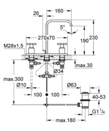 Фото Смеситель для раковины Grohe Allure 20143000 на 3 отверстия