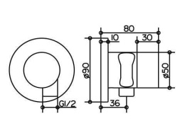 Фото Переключатель Keuco Ixmo 59556010201, хром