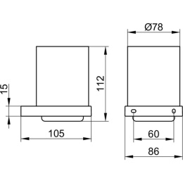 Держатель стакана Keuco Edition 90 Square 19150019000