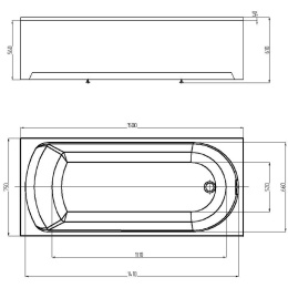 Акриловая ванна 150x75 Aquatek (NIK150-0000001), прямоугольная