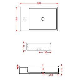 Раковина накладная 60 см ArtCeram Scalino (SCL003 25 00) коричневый