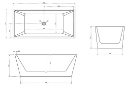Акриловые ванны 160 см Акриловая ванна 160x80 Abber (AB9224-1.6), прямоугольная