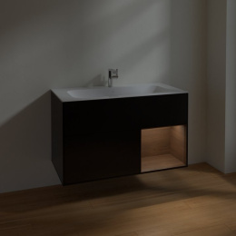 Villeroy Boch Finion F040GNPD Тумба под раковину 996х498 мм (walnut veneer/black matt)