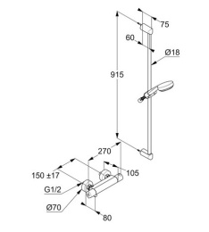 Фото Душевая система Kludi Logo (6857805-00) хром
