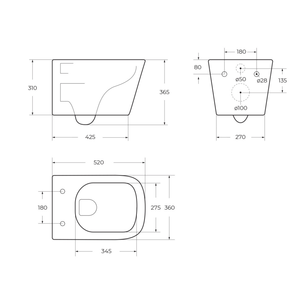 Чаша подвесного унитаза BelBagno ARDENTE-C BB3202CHR-MB