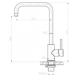 Кухонный смеситель BelBagno BB-LAM03A-IN, сатин