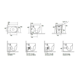 Унитаз безободковый пристенный Kerasan Nolita 531889 Ferro matt