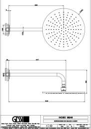 Верхний душ Gessi Inciso (58248#031) хром