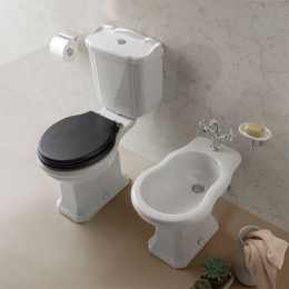 Фото Сиденье с крышкой для унитаза Globo Paestum (PS24RN) Дуб (мореный), Золото