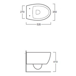 Биде Simas Lft Spazio LFT 19 bi*1 подвесное с крепежами F85