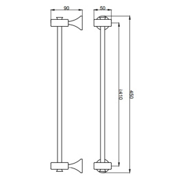 Держатель для полотенец Webert Opera 45 OA500501980, розовое золото