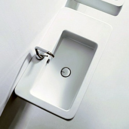 Фото Kerasan Ego 324301 раковина 75х43 с 1 отверстием под смеситель, цвет белый