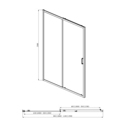 Душевая дверь Aquatek (AQNAA6121-100), цвет хром