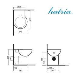 Унитаз напольный Hatria You&Me (YXZ601) белый