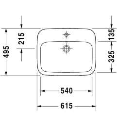 Раковина встраиваемая Duravit Durastyle 0374620000, белый