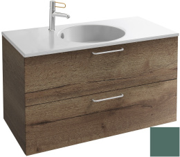 Тумба под раковину Jacob Delafon Odeon Rive Gauche 90 см, EB2523-RX-S49, цвет эвкалипт сатин, ручки 