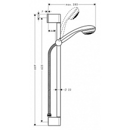Душевой гарнитур Hansgrohe Crometta (27728000) хром