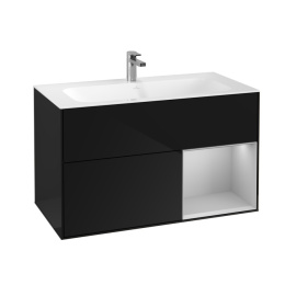 Villeroy Boch Finion G040GJPH Тумба под раковину 996х498 мм (light grey matt/glossy black)