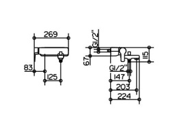 Фото Смеситель для ванны Keuco Collection Moll 52720010100, хром