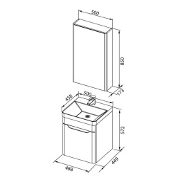 Фото Мебель для ванной Aquanet София 50 белый