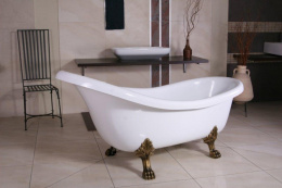 Ванна Kerasan Retro 105591 bi/oro 170х77 белая, ножки золото