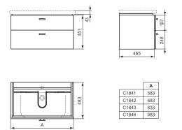 Фото Подстолье для раковины C1843 Ideal Standard Connect