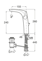 Смеситель для раковины Roca Insignia (5A343AC00) хром
