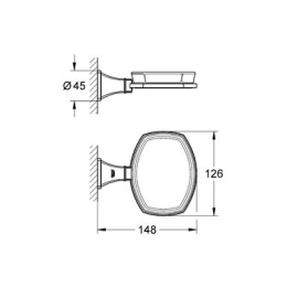 Grohe Grandera 40628IG0 Мыльница, керамическая