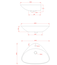 Фото Раковина 60 см ArtCeram Plettro (PTL001 01 00) белый