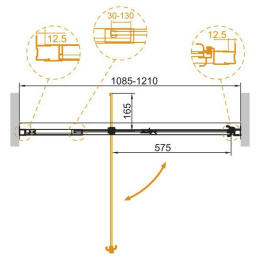 Душевая дверь Cezares Variante-B-1-110/120-C-Cr