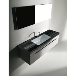 Раковина KERASAN SLIM 22501 встраиваемая под столешницу 75x34 см в комплекте с крепежом, цвет белый