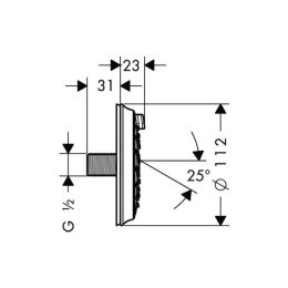 Боковая форсунка Hansgrohe Raindance (28445000)