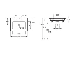 Раковина 65 см Villeroy&Boch Verity Line (4A166501)