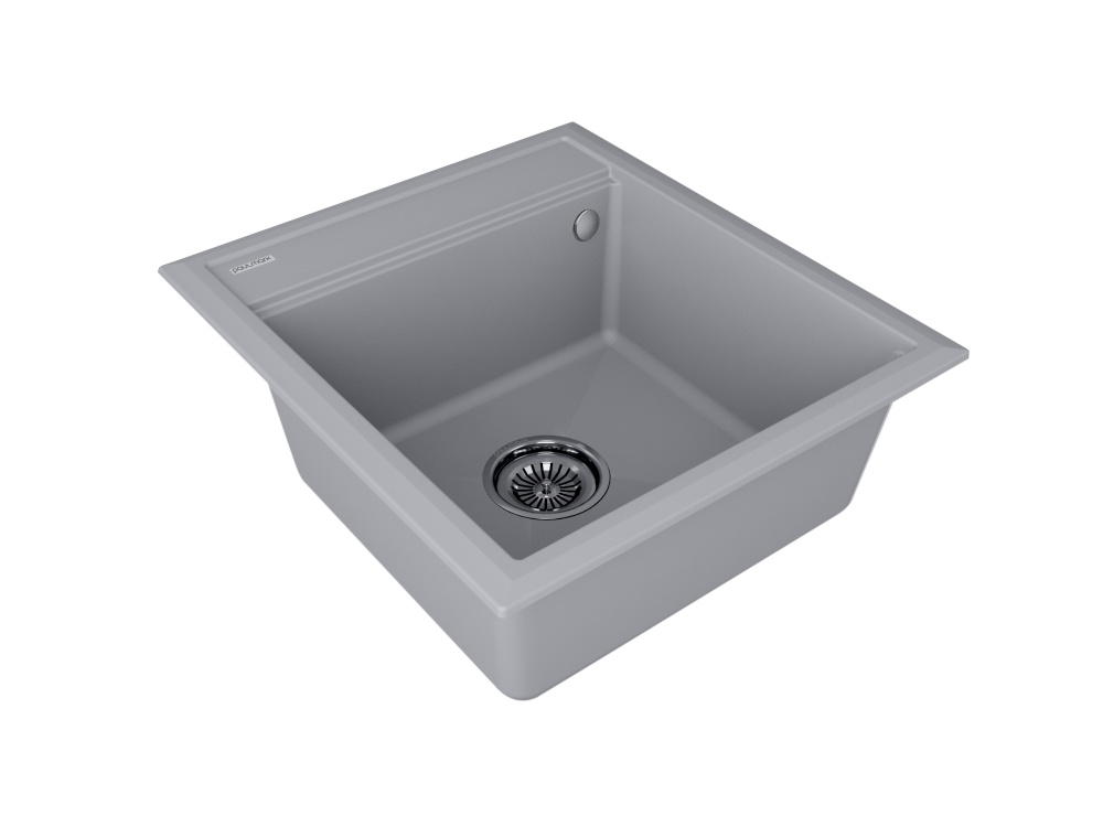 Мойка гранитная STEPIA-460, PM114651-GRS, серый дым, 460х510, Paulmark PM114651-GRS