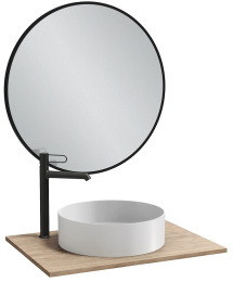 Фото Зеркало Jacob Delafon Odeon Rive Gauche EB1288-S14, 50 см, с подсветкой, лакированная рама черный са