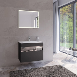 Фото Выдвижной фронтальный ящик Keuco Stageline 32862970100, вулканит матовый