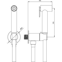 HUBER Shower TT00792540 Гигиенический душ черный