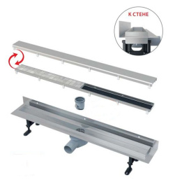 Душевой лоток AlcaPlast (APZ23-DOUBLE9-750) серый