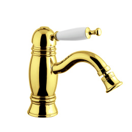 Фото Migliore Oxford 19162 Смеситель для биде, ручка белая, золото