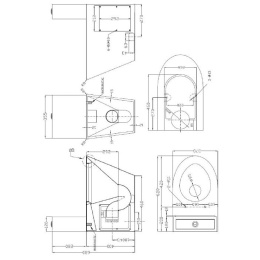 Туалет из нержавеющей стали со сливным баком