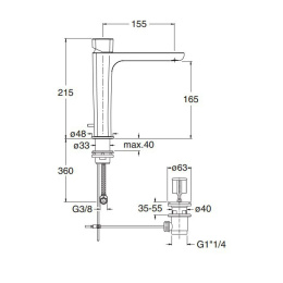 Cristina KING KG22951 Смеситель для раковины
