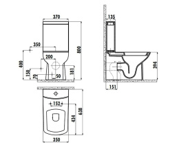 Унитазы Creavit Lara LR360-11SM00E-0000 Чаша унитаза