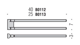 Двойной полотенцедержатель Colombo LUNA B0113