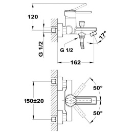 Фото Teka Ares 231210200 Смеситель для ванны