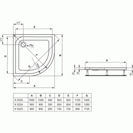 Ideal Standard Washpoint K522501 Душевой поддон